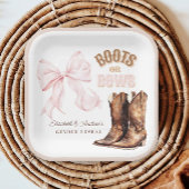 ブーツまたは弓ジェンダーの表示 ペーパープレート