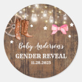 ブーツまたは弓ジェンダーの表示 ラウンドシール (正面)