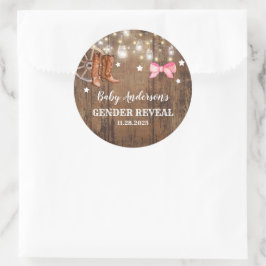 ブーツまたは弓ジェンダーの表示 ラウンドシール