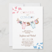 ブーツまたは弓ジェンダーの表示 招待状 (正面)