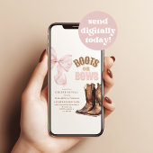 ブーツまたは弓ジェンダーリビール招待状 招待状