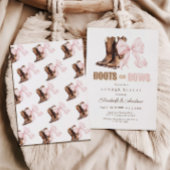 ブーツまたは弓ジェンダーリビール招待状 招待状