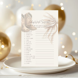 ブーツまたは弓ジェンダー明らかにベビーの単語スクランブル