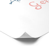 ブーツまたは弓ブルーピンクジェンダー歓迎を明らかにする ポスター (角)