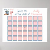 ブーツまたは弓ブルーピンク性別が期日を明らかにする ポスター (正面)