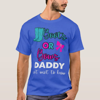 ブーツまたは弓ベビー性別がパーティー一致Daを明らかにする Tシャツ
