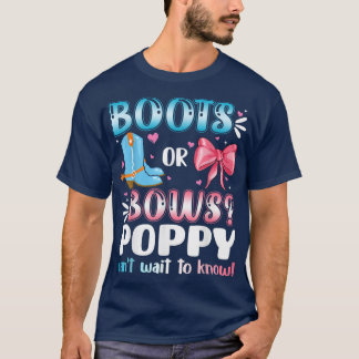 ブーツまたは弓ポピー性赤ちゃんシャワープリプレグを明らかにする Tシャツ