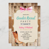 ブーツまたは弓性は招待を明らかにします 招待状 (正面/裏面)