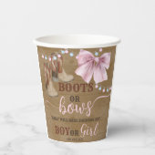 ブーツまたは弓紙カップ性別のリビール。 紙コップ (正面)