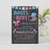 ブーツまたは矢印ジェンダー表示招待状 招待状 (スタンド正面)