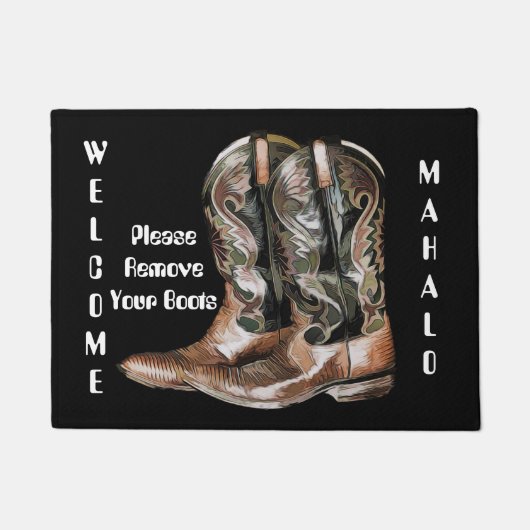 ブーツを取除いて下さい ドアマット (正面)