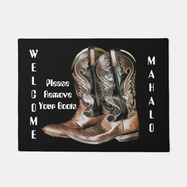 ブーツを取除いて下さい ドアマット (正面)