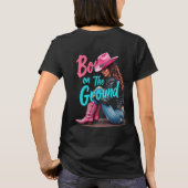 ブーツを地面に – 女性のカーボーイ Tシャツ (裏面)