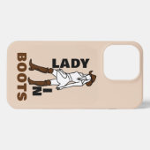 ブーツを履いた女ガーリー性は iPhoneケース (裏面横)