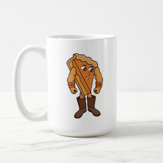 ブーツを履いた強いパイ コーヒーマグカップ (左)