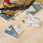 ブーツを履いた猫のおとぎ話アートのヴィンテージ ジグソーパズル (側面)