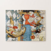 ブーツを履いた猫のおとぎ話アートのヴィンテージ ジグソーパズル (横)