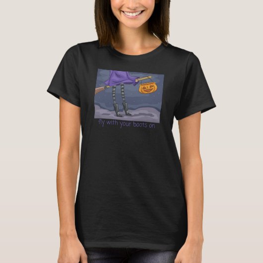 ブーツを履いて乗ってね Tシャツ (正面)