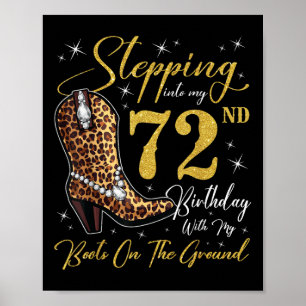 ブーツを履いて72誕生日に入る ポスター
