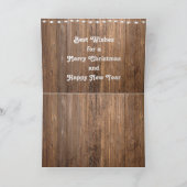 ブーツを履くカウボーイブーツのクリスマス女性のカーボーイ カード (内部)