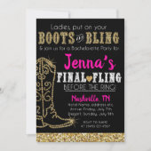 ブーツアンドカントリーきらきら光るウエスタンナッシュビルパーティー 招待状 (正面)