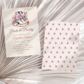 ブーツアンドバブリーコスタル女性のカーボーイブライダルシャワー 招待状