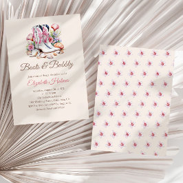 ブーツアンドバブリーコスタル女性のカーボーイブライダルシャワー 招待状