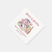 ブーツアンドバブリー沿岸女性のカーボーイブライダルシャワー スタンダードカクテルナプキン (角)