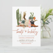 ブーツアンドバブリー素朴ウェスタンブライダルシャワー 招待状 (スタンド正面)