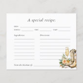 ブーツアンドバブルウェスタンブライダルシャワーレシピカード (正面)