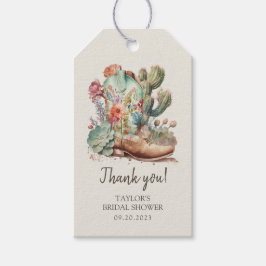 ブーツアンドバブルウェスタンブライダルシャワー ギフトタグ