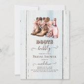 ブーツアンドバブルウェスタンブライダルシャワー 招待状 (正面)