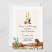 ブーツアンドバブルウェスタンブライダルシャワー 招待状 (正面)