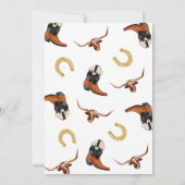 ブーツアンドバブルウェスタンブライダルシャワー 招待状 (裏面)