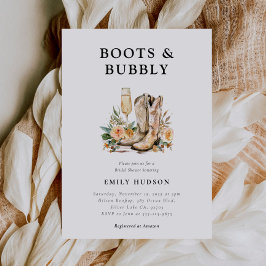 ブーツアンドバブルウェスタンブライダルシャワー 招待状