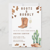 ブーツアンドバブルウェスタンロデオブライダルシャワー 招待状 (正面)