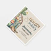 ブーツアンドバブルカントリー女性のカーボーイウェスタン誕生日 スタンダードランチョンナプキン (角)