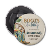 ブーツアンドバブルカントリー女性のカーボーイウェスタン誕生日 栓抜き (正面)