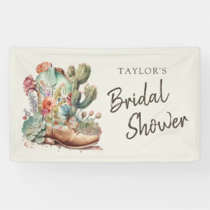 ブーツアンドバブルリー ウェスタン ブライダルシャワー 横断幕