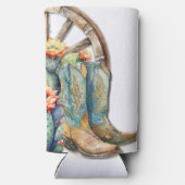 ブーツアンドバブルロデオウェスタン誕生日 スリム缶クーラー (裏面)