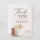 ブーツアンドバブル ボーホー ブライズシャワー サンクスカード サンキューカード (正面)
