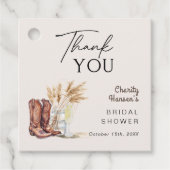 ブーツアンドバブル ボーホー ブライズシャワー サンクス フェイバータグ (正面)