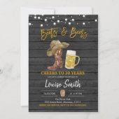 ブーツアンドビアーズアダルト誕生日招待状 招待状 (正面)