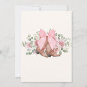 ブーツアンドボーズピンク女性のカーボーイブライダルシャワー 招待状 (裏面)