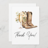 ブーツエレガントと泡立ちブライダルシャワー サンキューカード (正面/裏面)