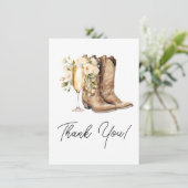 ブーツエレガントと泡立ちブライダルシャワー サンキューカード (スタンド正面)