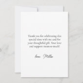 ブーツエレガントと泡立ちブライダルシャワー サンキューカード (裏面)