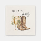 ブーツエレガントと泡立つ紙ナプキン スタンダードカクテルナプキン (正面)