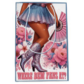 ブーツオンザグランドウェスタングラム女性のカーボーイ ミディアムペーパーバッグ (正面)