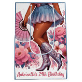 ブーツオンザグランドウェスタングラム女性のカーボーイ ミディアムペーパーバッグ (裏面)